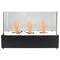 Northlight Bio Ethanol Ventless Portable Triple Fireplace with Flame Guard - 17.75" - Black